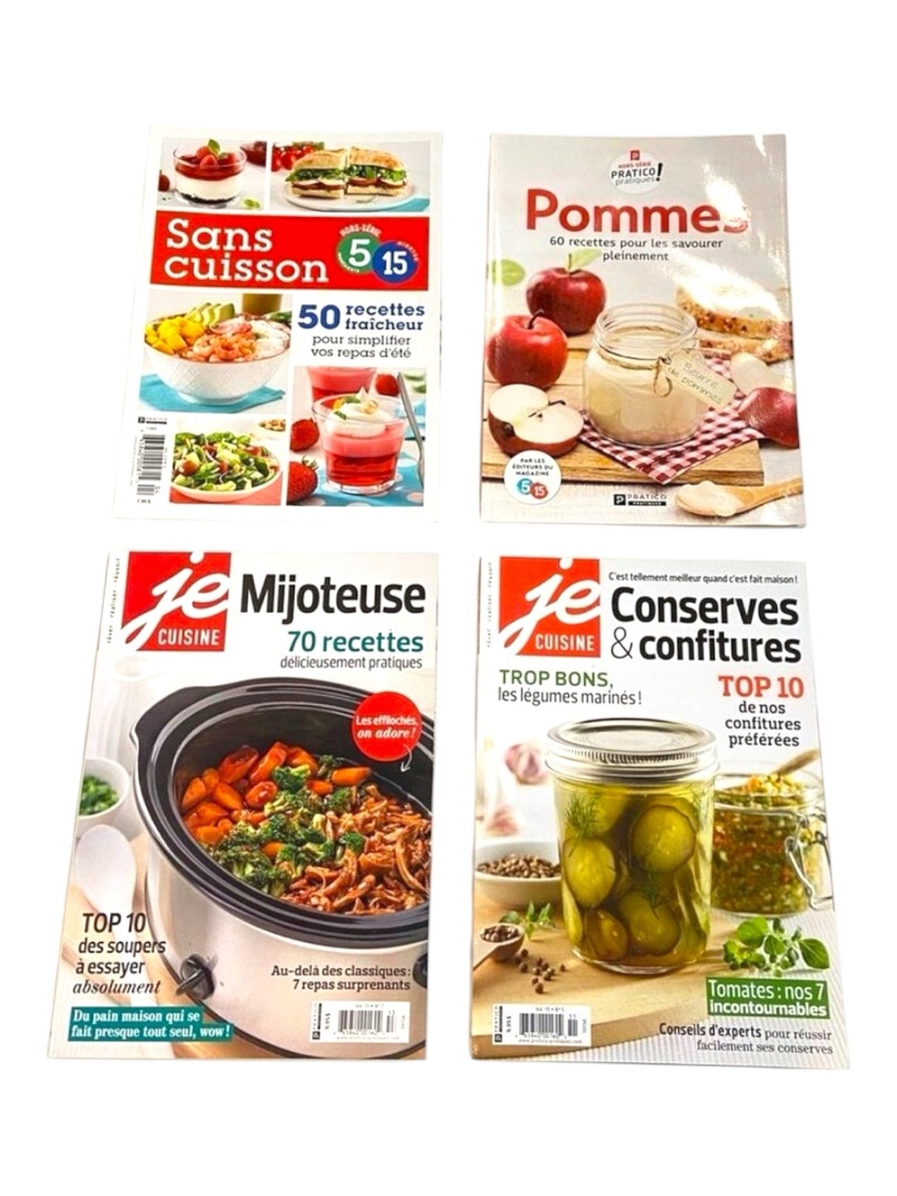Brand New Je Cuisine &Pratico French Cooking Magazines Bundle Of 4 Recipe Issues